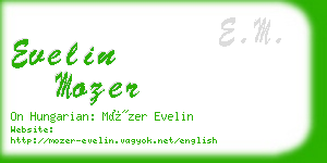 evelin mozer business card